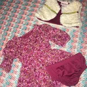 Burgundy floral dress